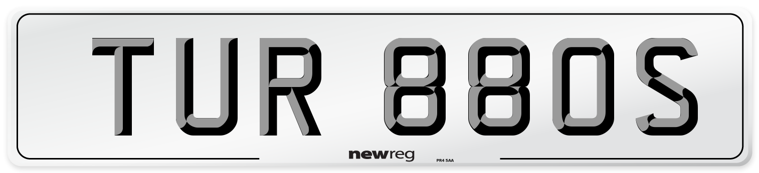 TUR 880S Number Plate from New Reg